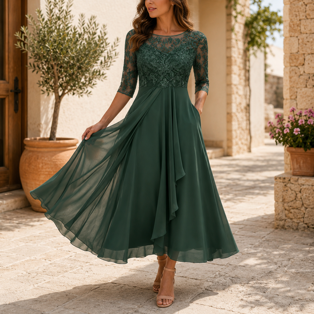 Celestine Woman's Midi Dress