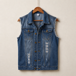 Bristol Distressed Denim Vest